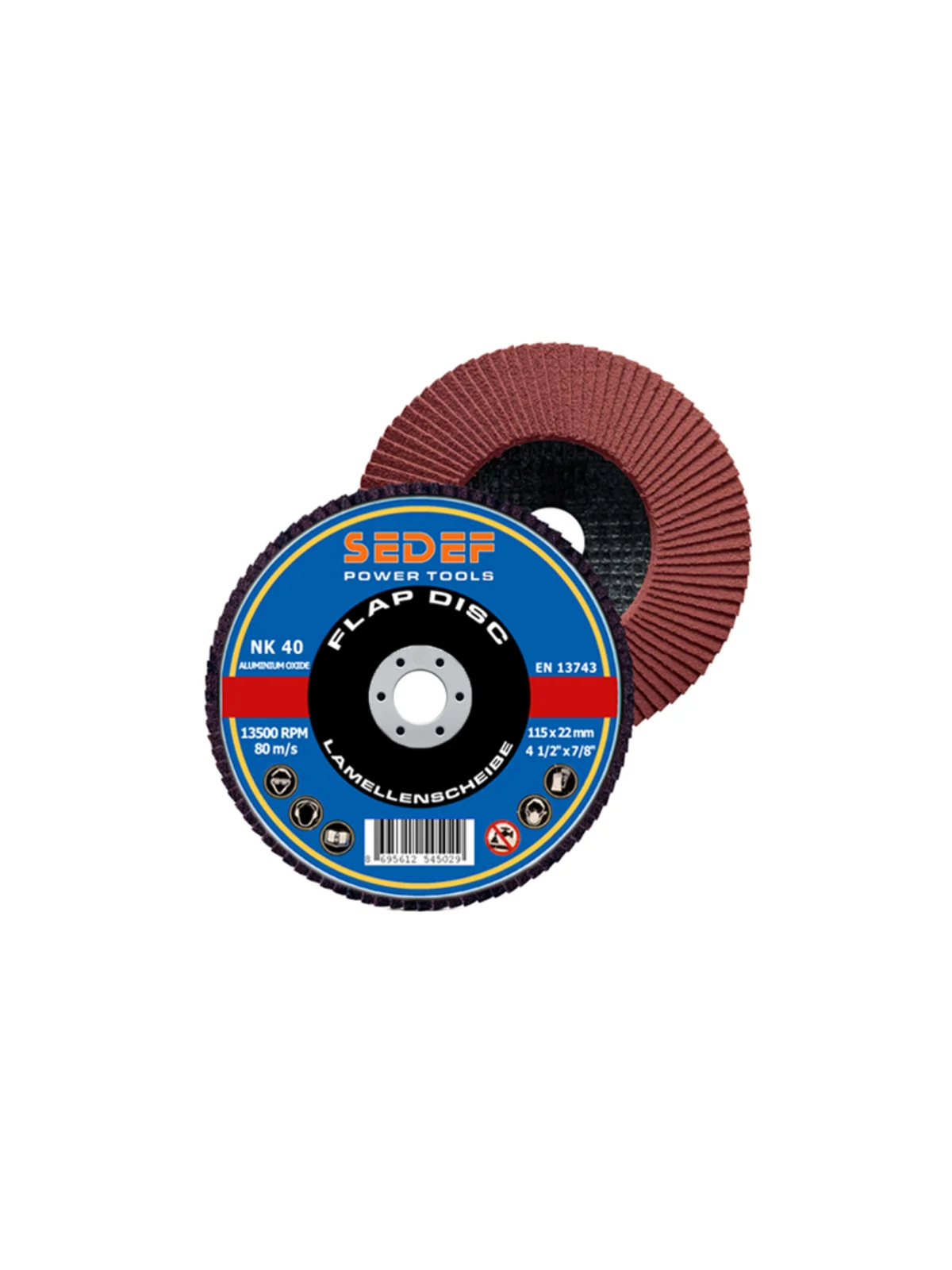 SEDEF Flap Disk NK 115x22 mm 40 Kum