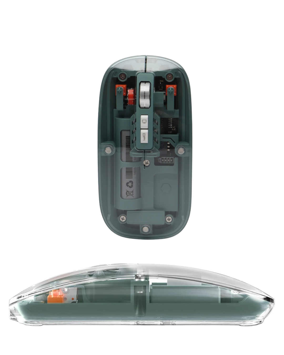 Şeffaf Tasarımlı Bluetooth Kablosuz Mouse Pilli Kullanım Yeni Nesil