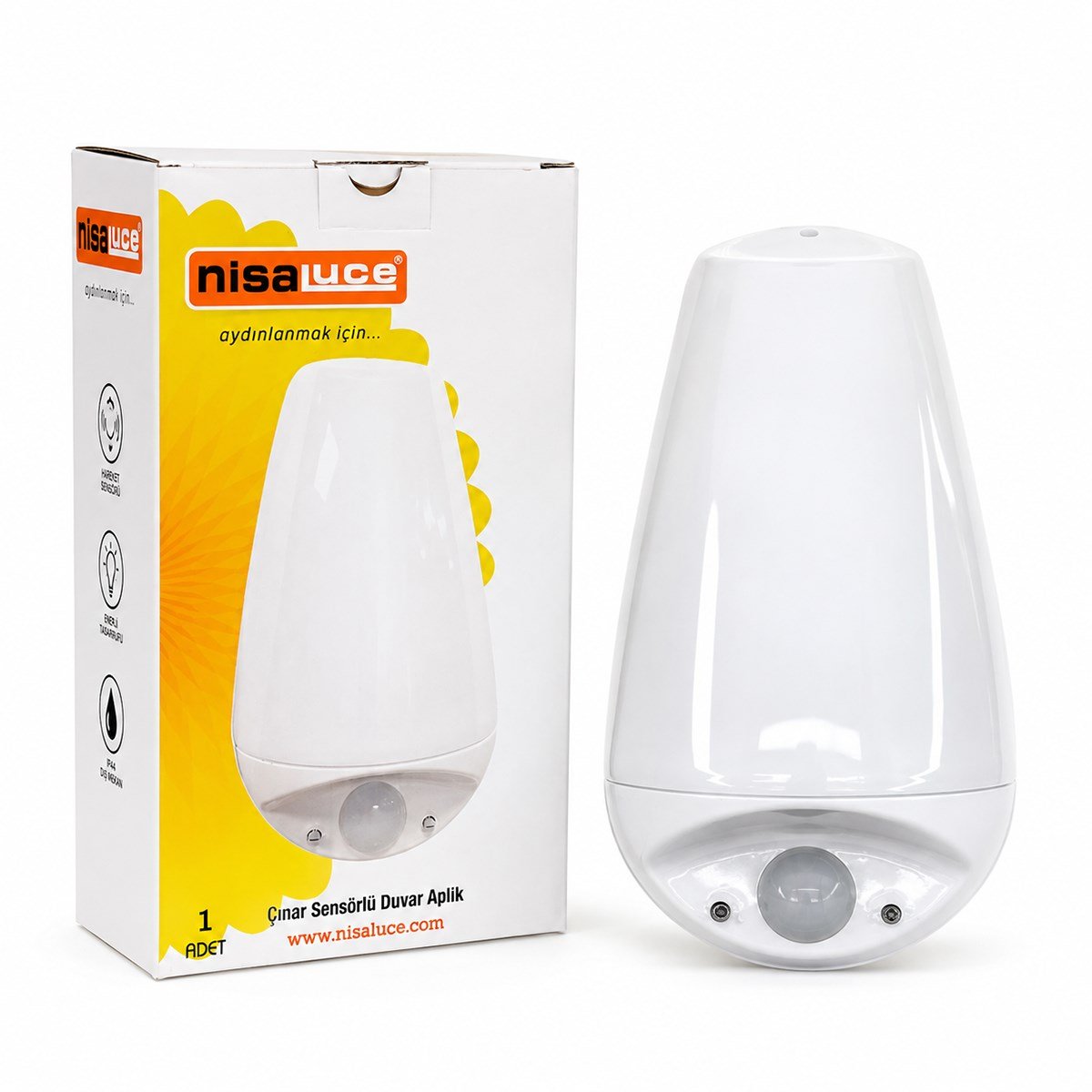Sensörlü LED Duvar Aplik (E27, IP20)