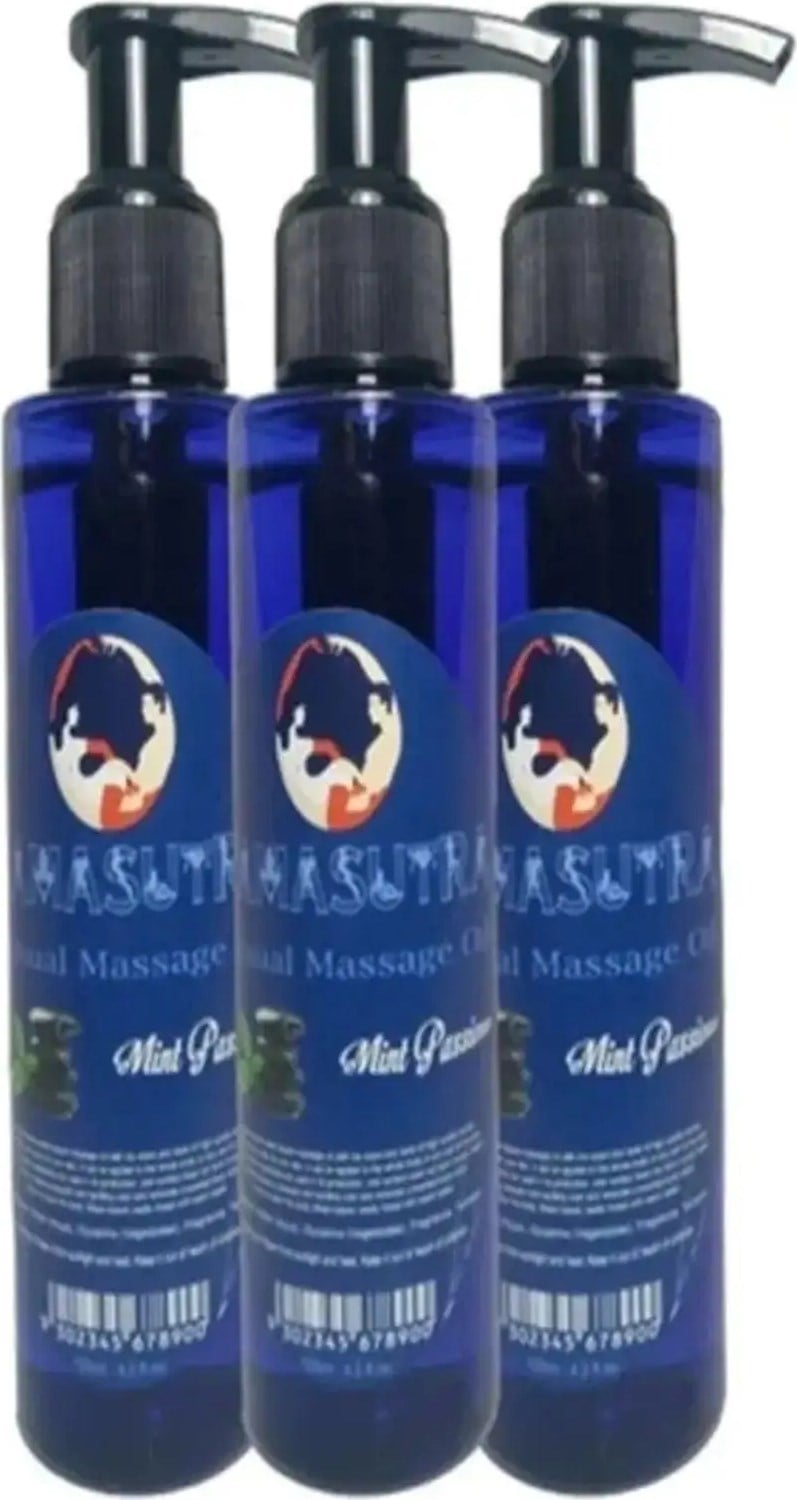 Sensual Nane Masaj Yağı 125 ml - Mint Massage Oıl x 3 Adet