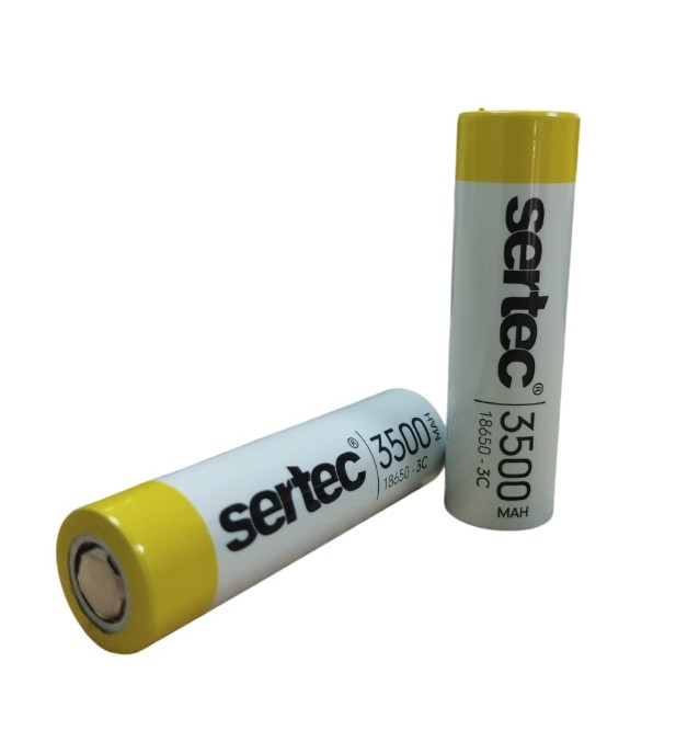 Sertec 18650 3.7V 3500 Mah 3C Li-Ion Şarj Edilebilir Pil