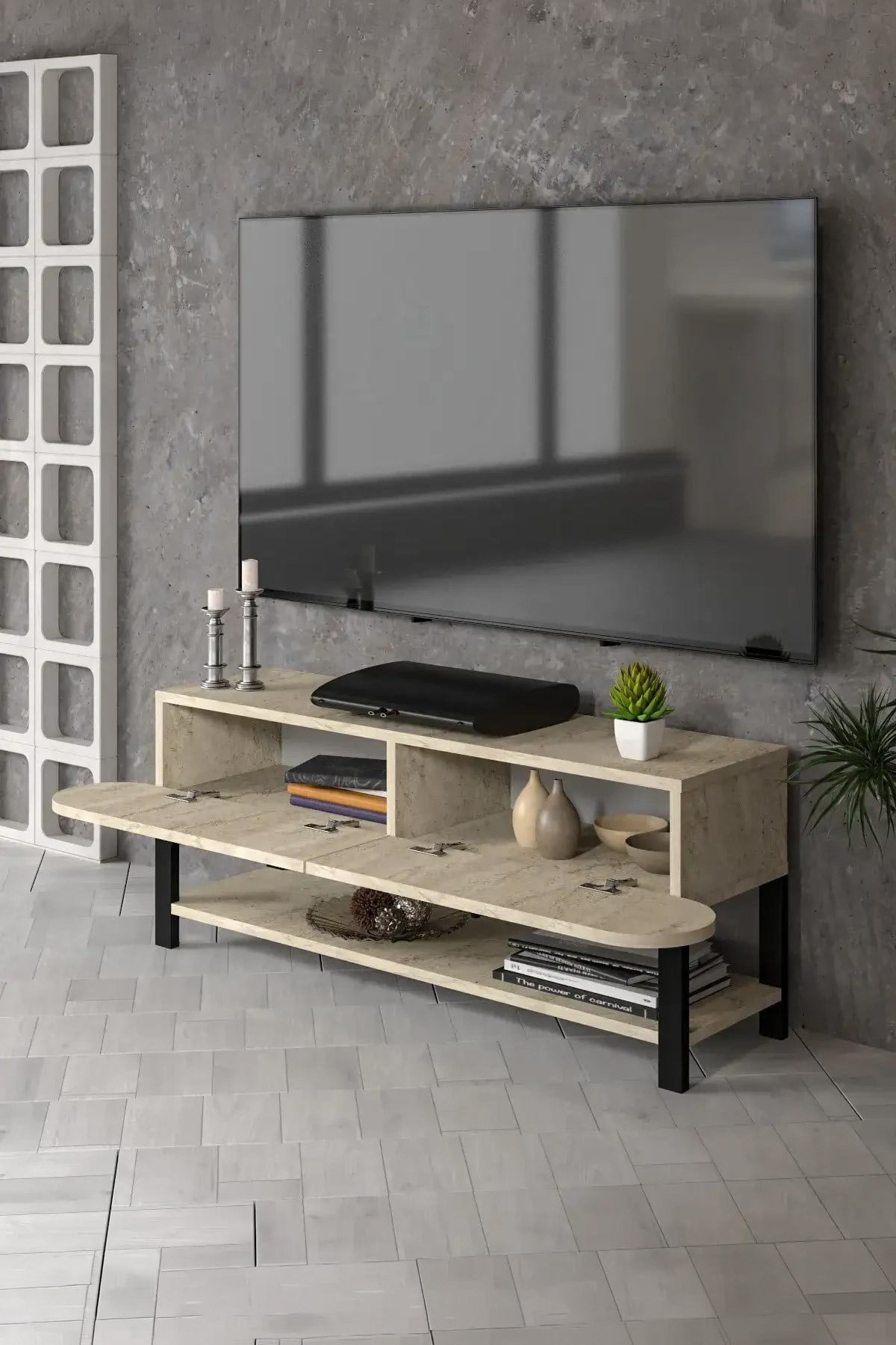 Setro TV Ünitesi Ekru 110 cm