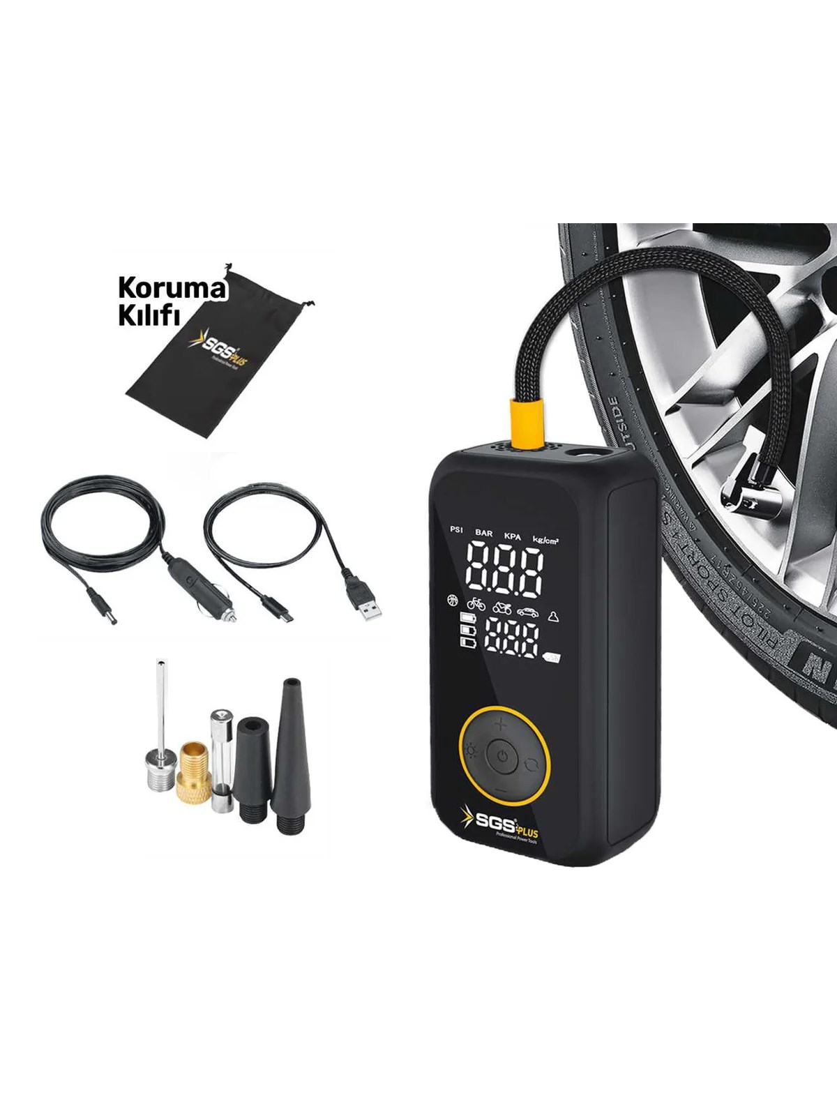 SGS Şarjlı Hava Kompresörü Dijital 12V 6.0 Ah SGS 5398