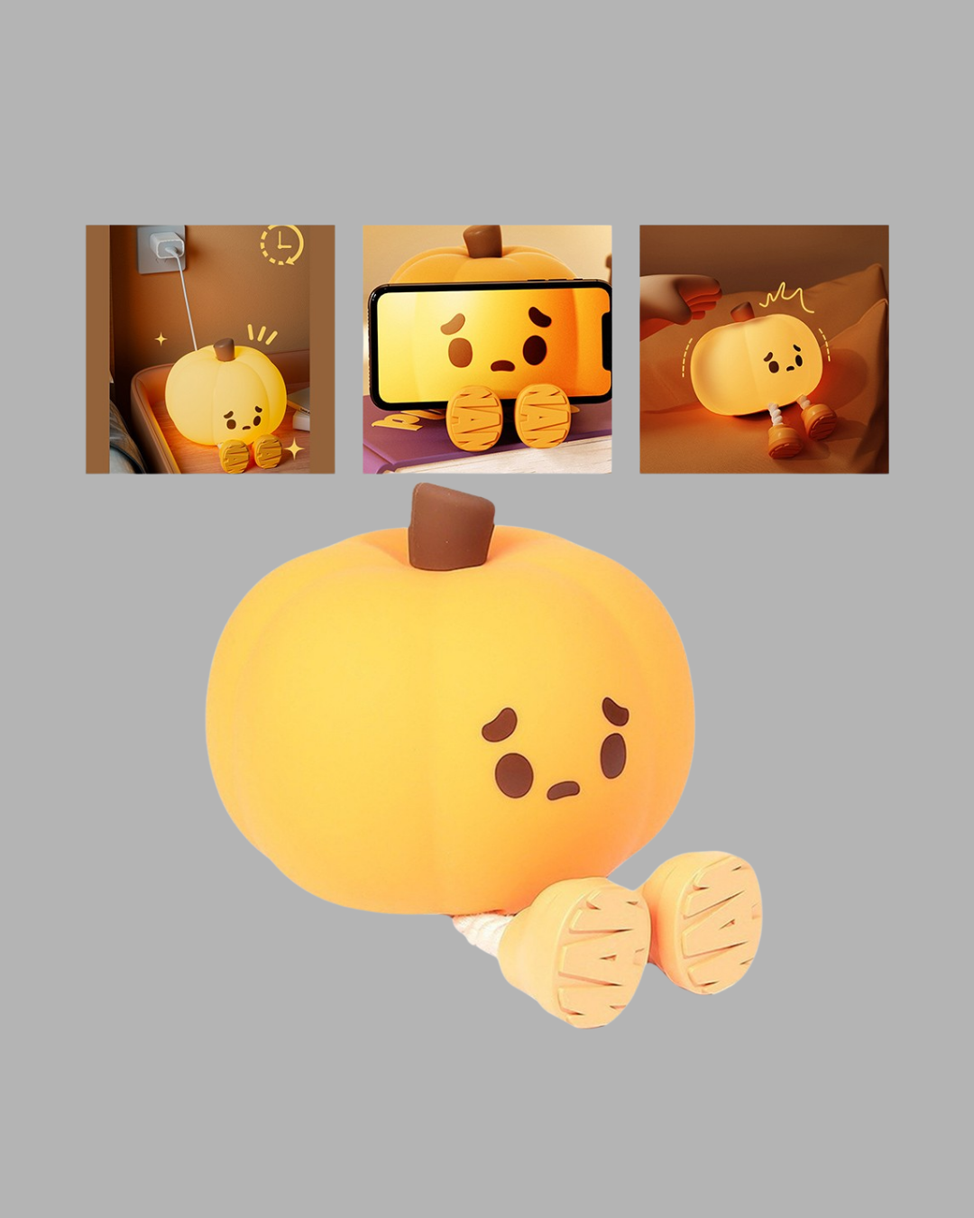 Silikon Pumpkin Night Light Telefon Tutuculu LED Lamba Yeni Nesil