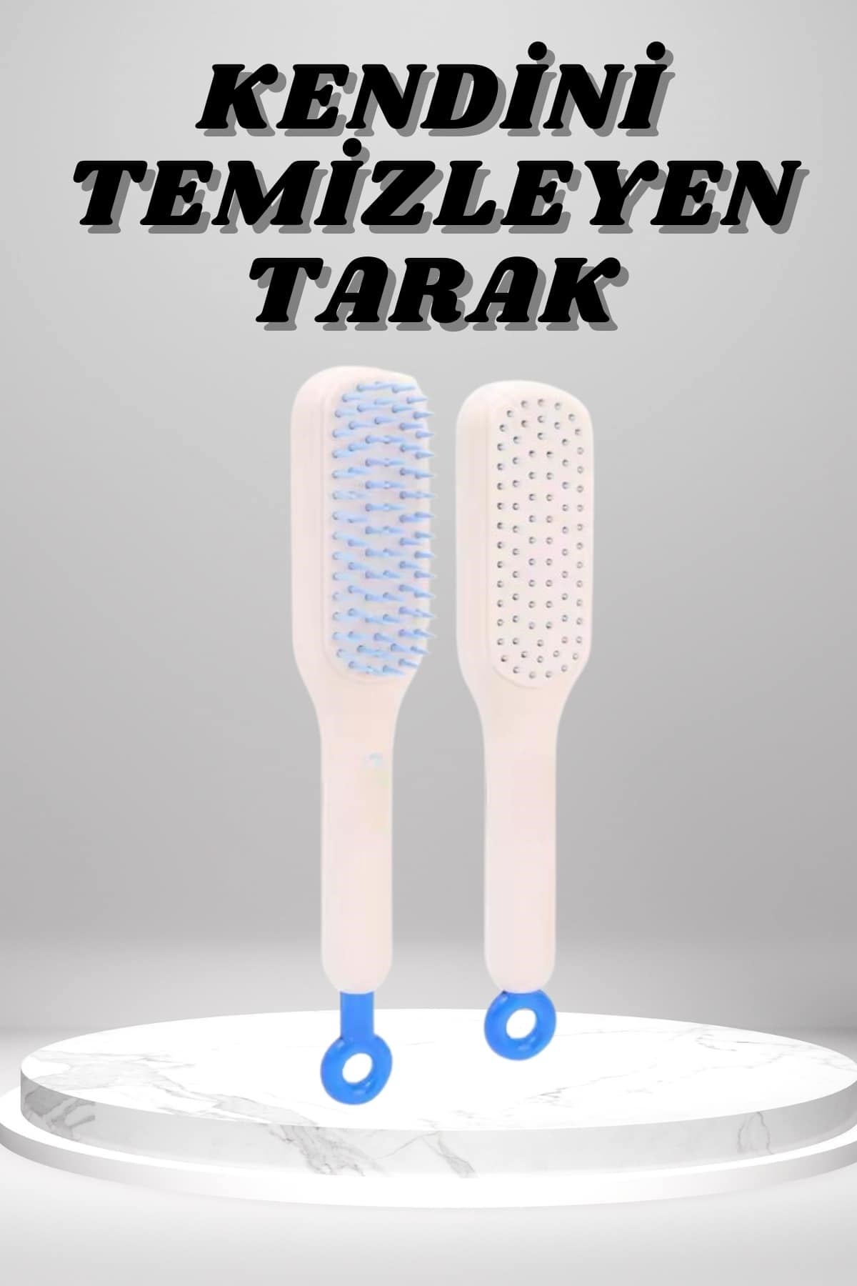 Silikon Yumuşak Sıkı Dişli Sihirli Geri Çekilebilir Tarak Kendini Temizleyen Saç Fırçası