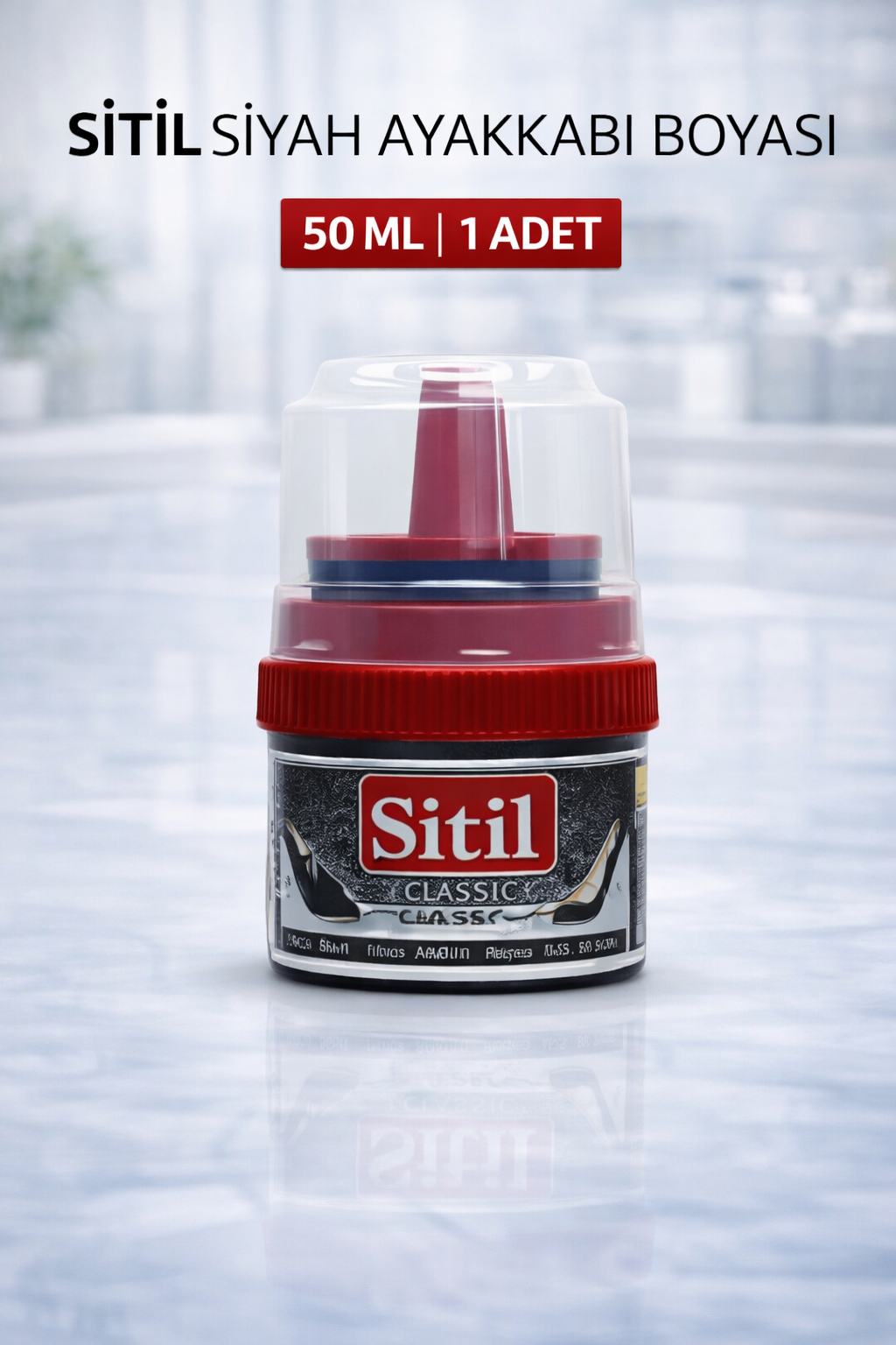 Sitil Classic Ayakkabı Boyası Siyah Parlatıcı Süngerli 1 Adet