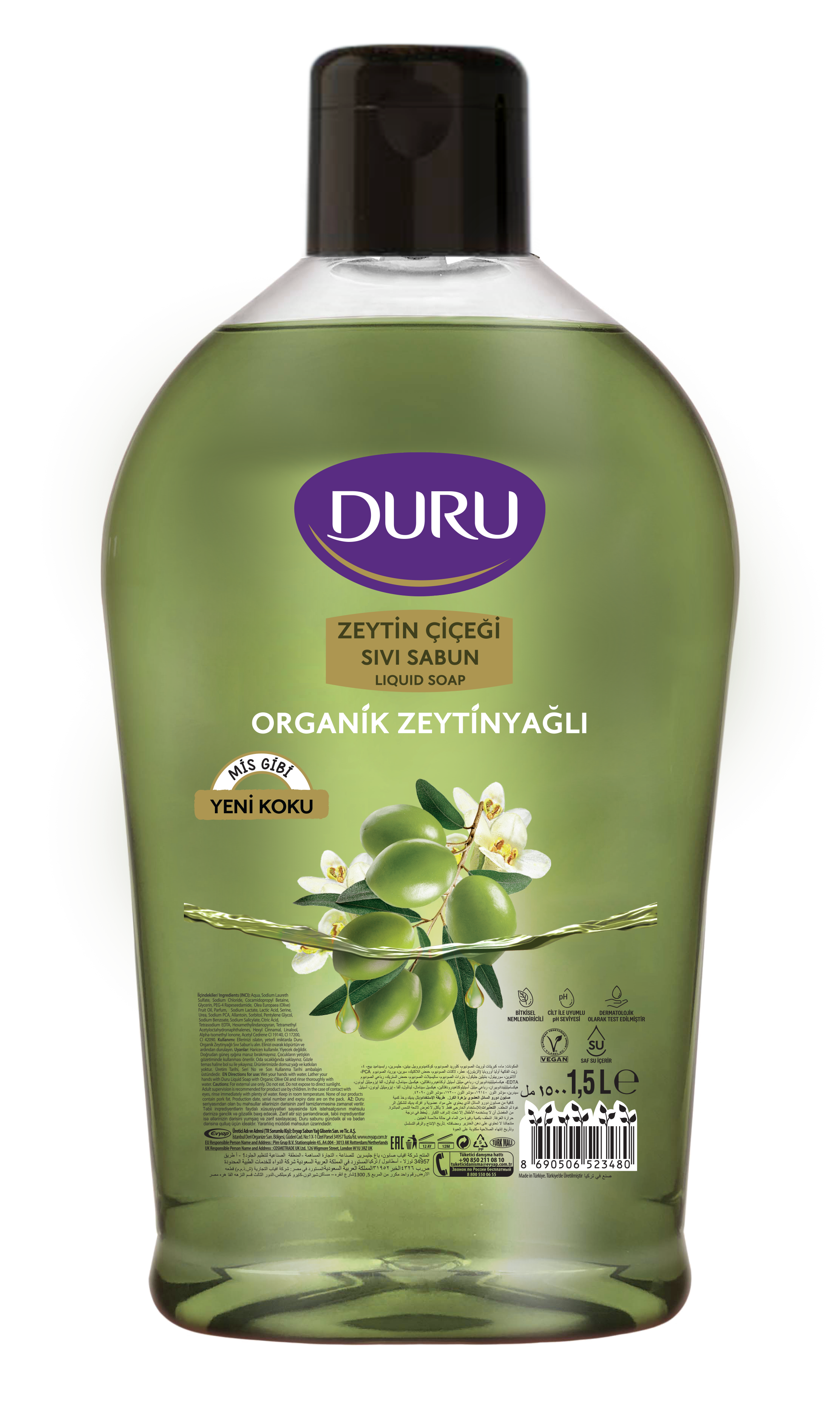 Sıvı Sabun Zeytinyağlı 1,5lt 1 Adet