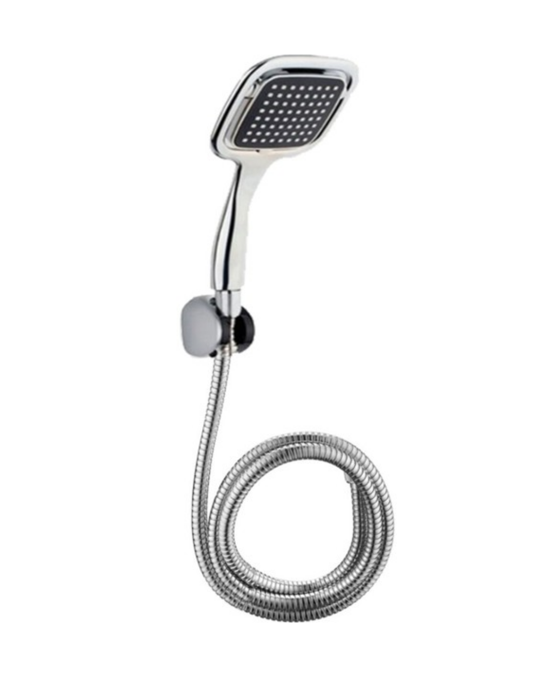 Siyah Duş Seti El Duşu Başlığı Spiral Hortum Dayanıklı Banyo Duş Aksesuarı