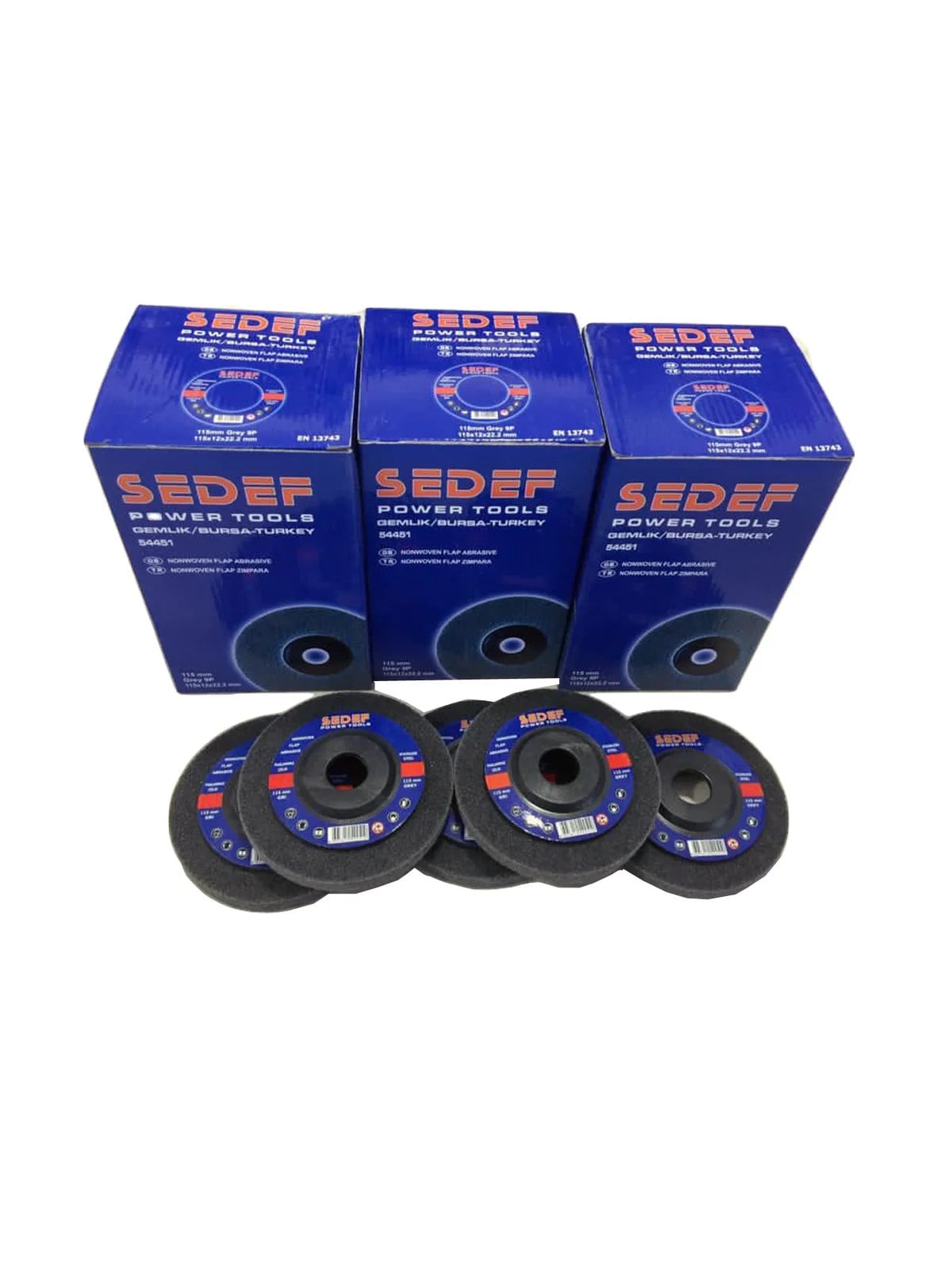 Siyah Elyaf Flap Disk Zımpara 115 mm
