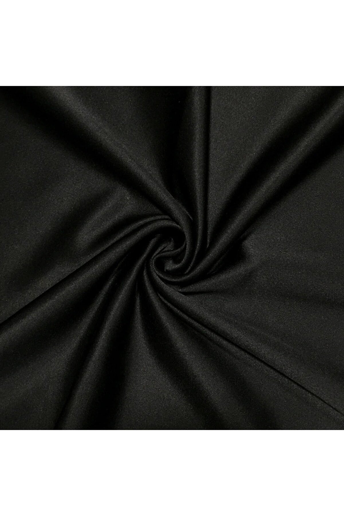 Siyah Kristal Pamuk Saten Kumaş 1 Metre ( 240 cm. eninde )