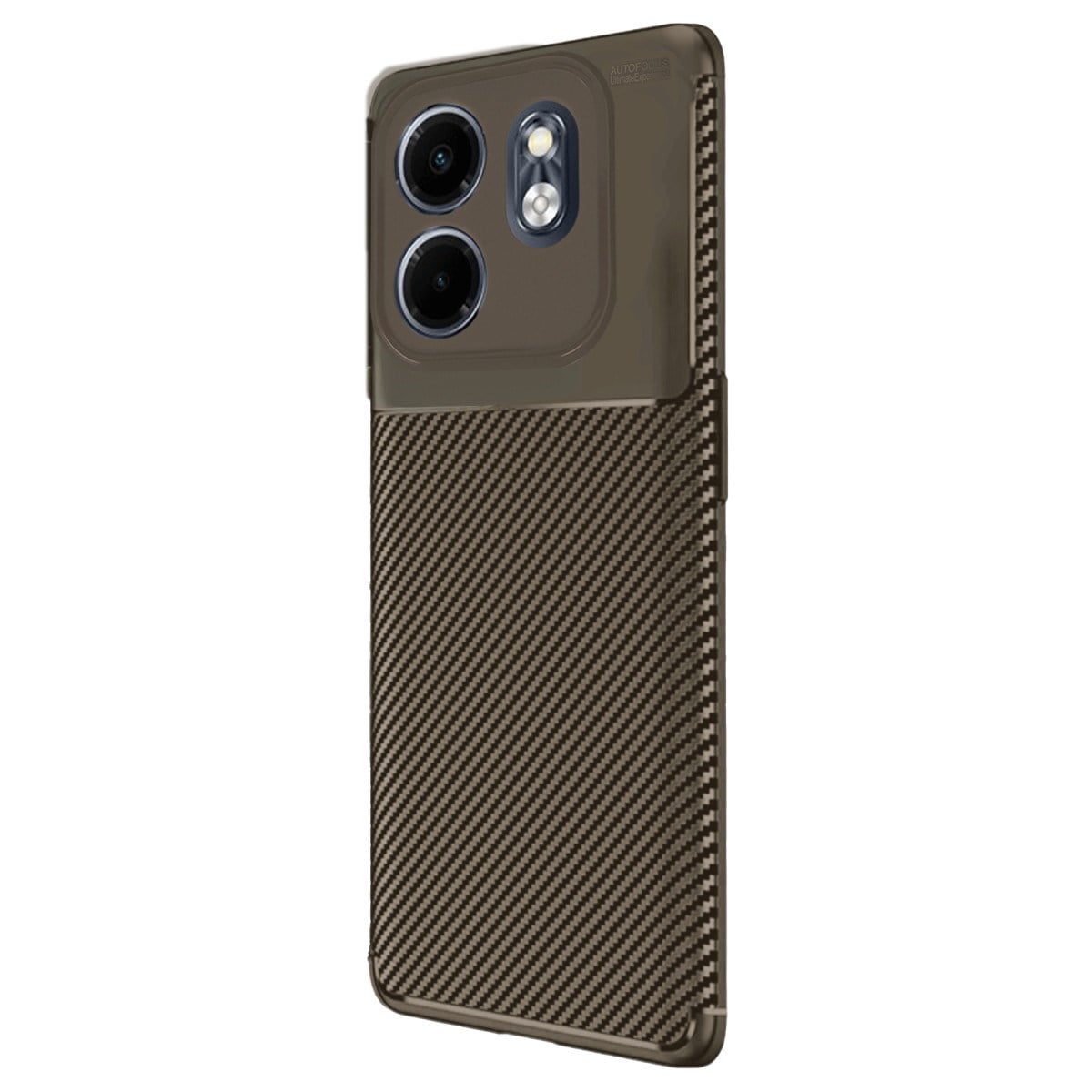 Smart 9 Kılıf Auto Focus Karbon Kapak - Kahverengi