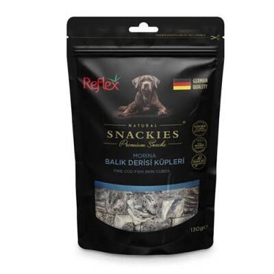 Snackies Natural Balık Derisi Küpleri Tahılsız Köpek Ödül Maması 130 Gr