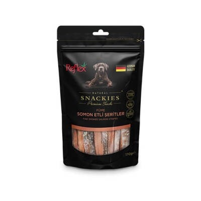 Snackies Natural Füme Somon Etli Şerit Köpek Ödül Maması 170 Gr