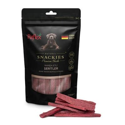Snackies Natural Manda Etli Şerit Tahılsız Köpek Ödül Maması 170 Gr