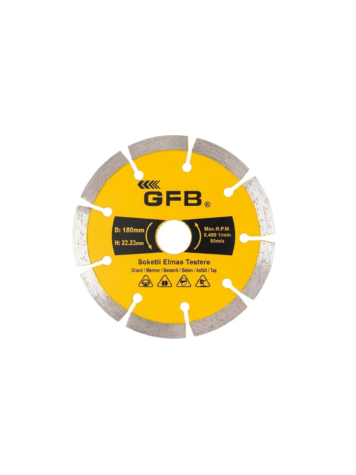 Soketli Elmas Daire Testere 180x22.23mm GFB2389