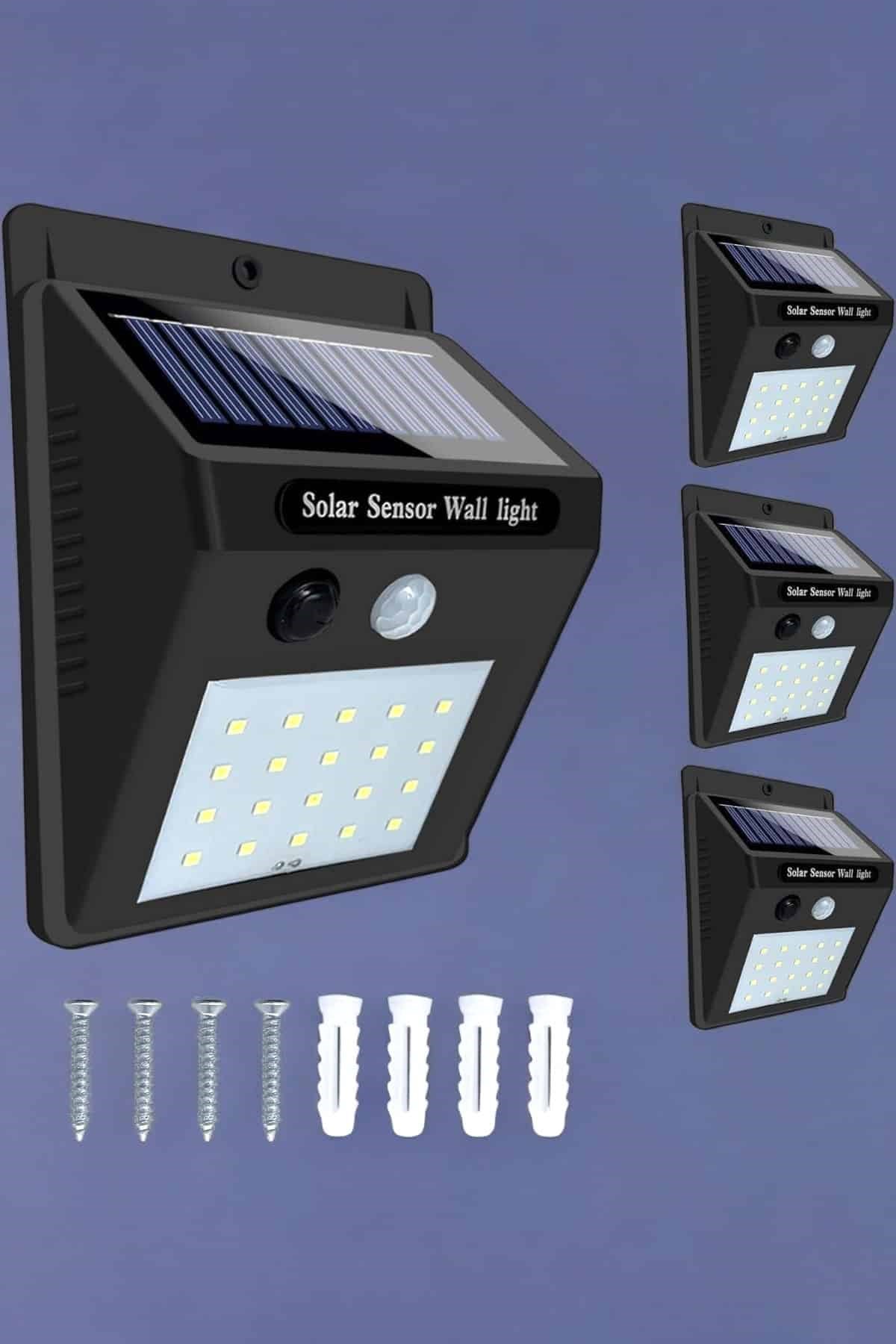 Solar Lamba Giriş, Bahçe Yol Avlu Hareket Sensörlü Led
