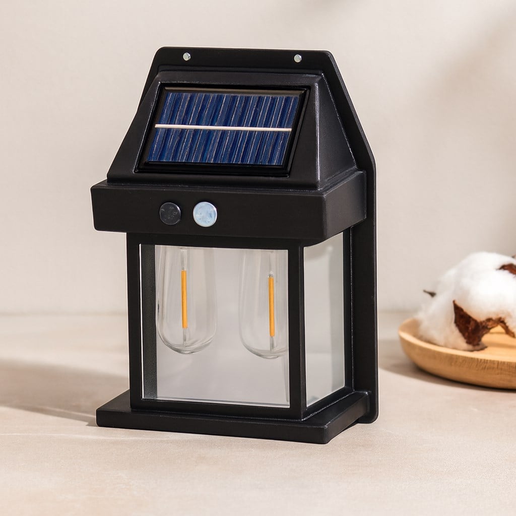 Solar sensörlü duvar lambası 2x1W 1800mAh dış mekan