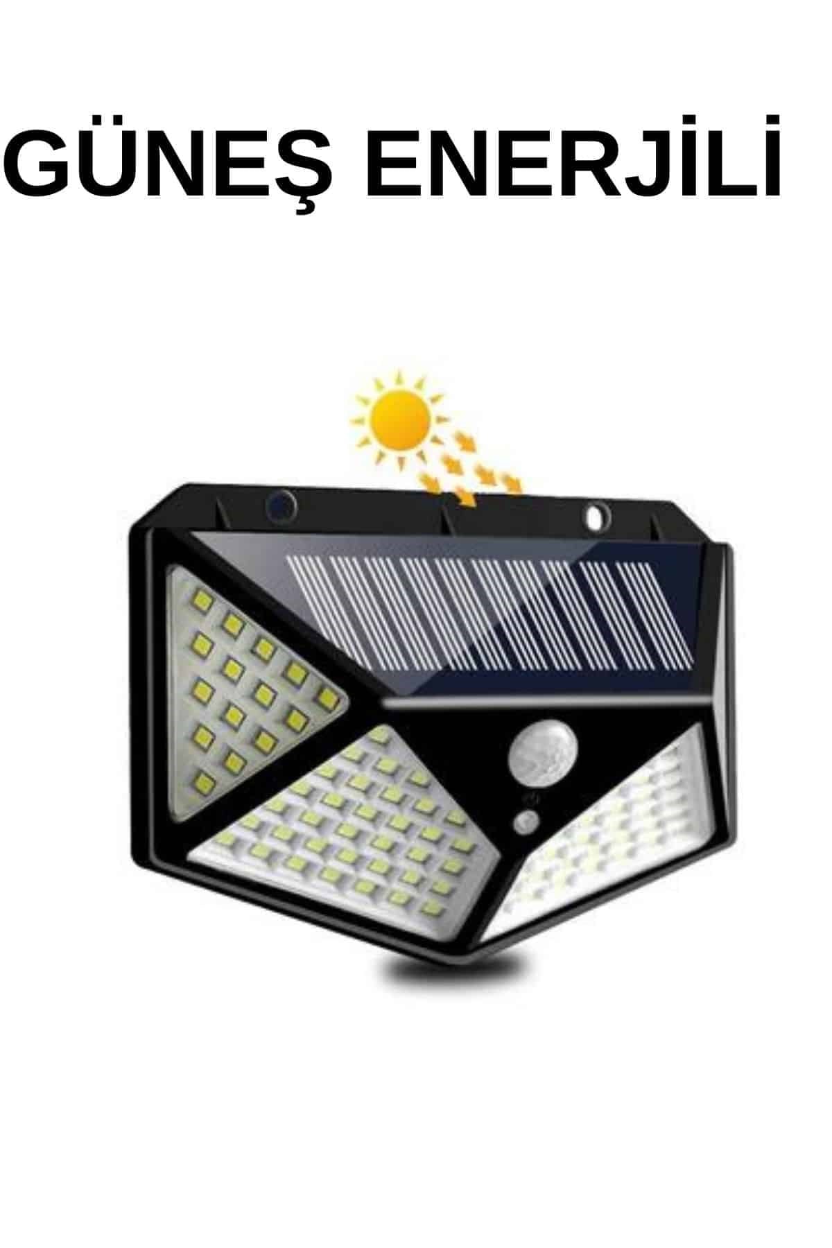 Solar Sensörlü Duvar Lambası Bahçe Lambaso Parlak Beyaz Işık Suya Dayanıklı