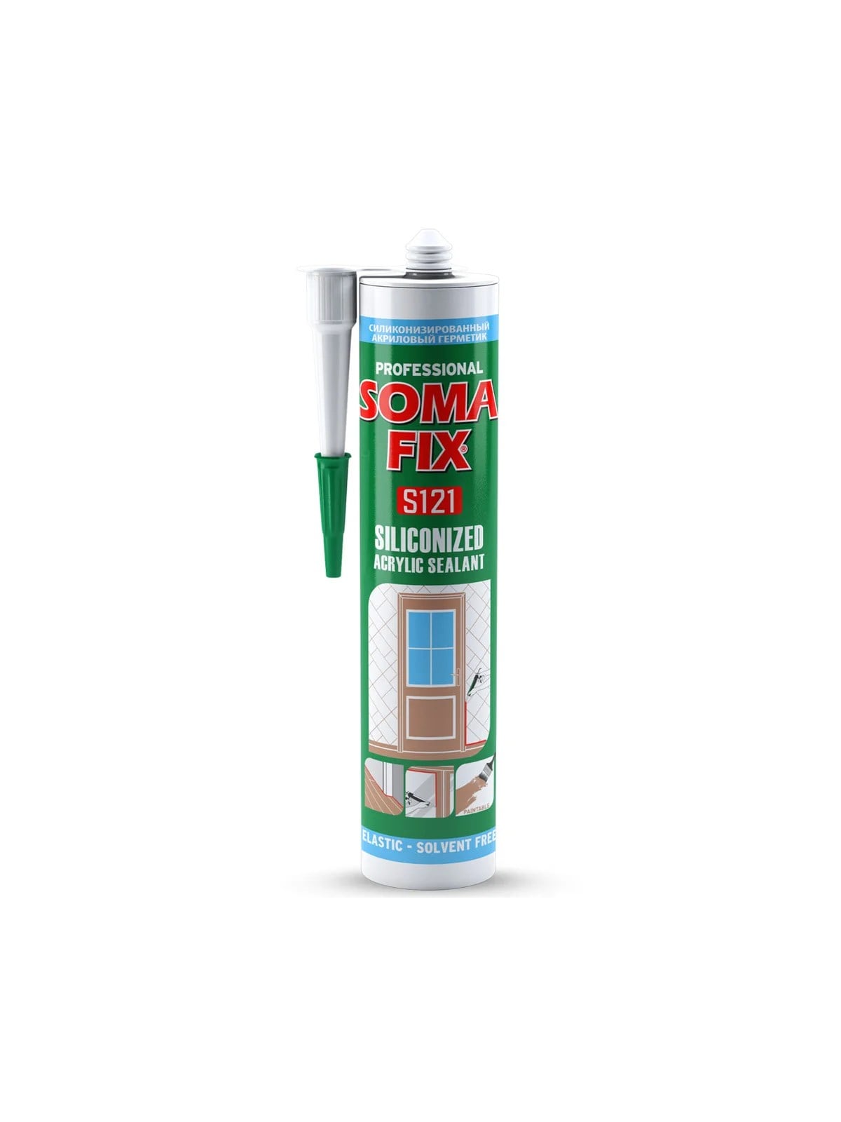 SOMAFİX S128 Akrilik Silikon ve Mastik Antrasit 310ml 500gr