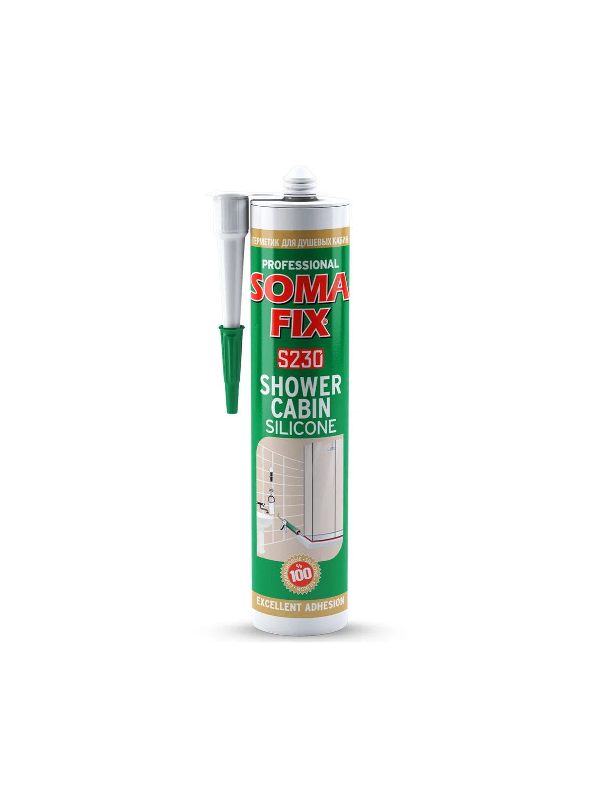 SOMAFİX S230 Duşakabin Silikonu Şeffaf 280ml 320gr