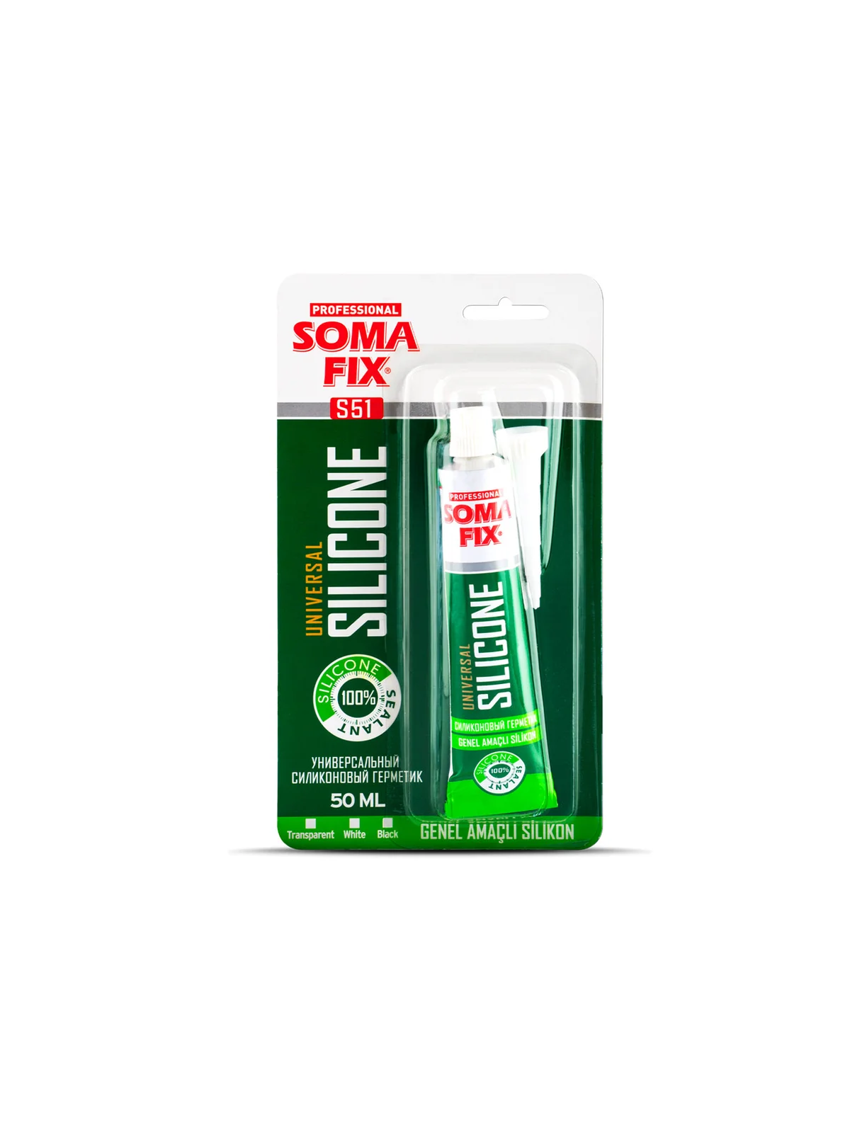 SOMAFİX S51 Genel Amaçlı Tüp Silikon Beyaz 50ml
