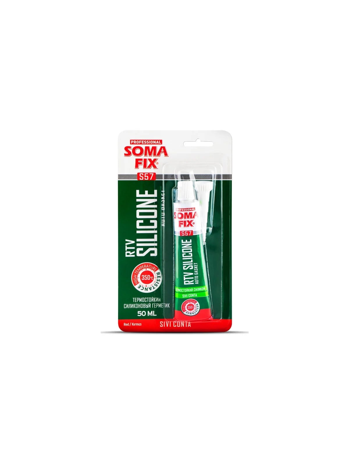 SOMAFİX S57 RTV Tüp Sıvı Isı Silikon 50gr (Sıvı Conta)