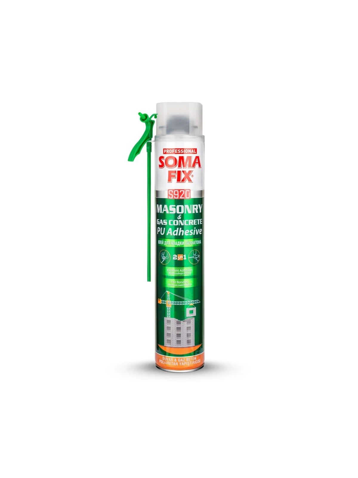 SOMAFIX S920 Poliüretan Duvar ve Gazbeton Yapıştırma Köpüğü 750ml 920gr