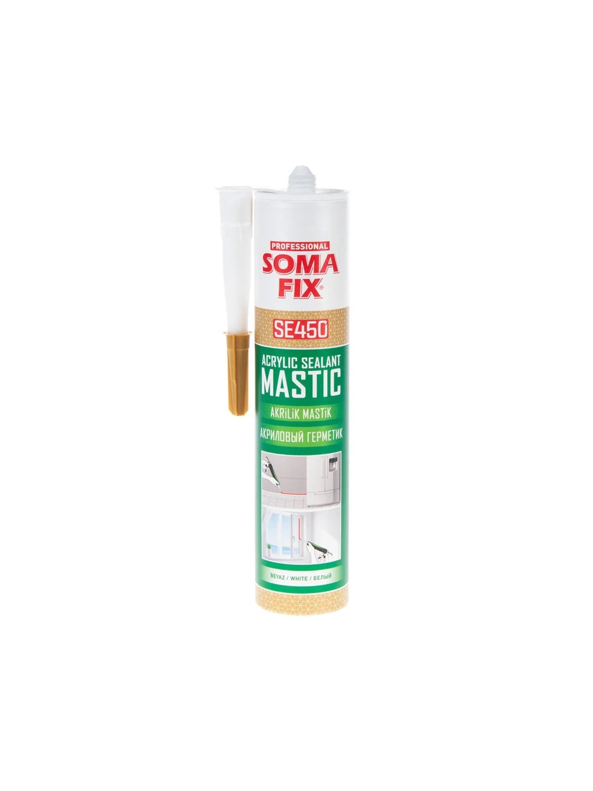 SOMAFİX SE450 Akrilik Mastik Beyaz 450gr