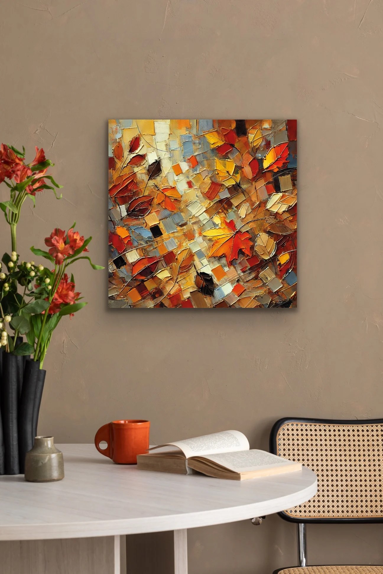 Sonbahar Mevsimi Kanvas Tablo 60x60cm