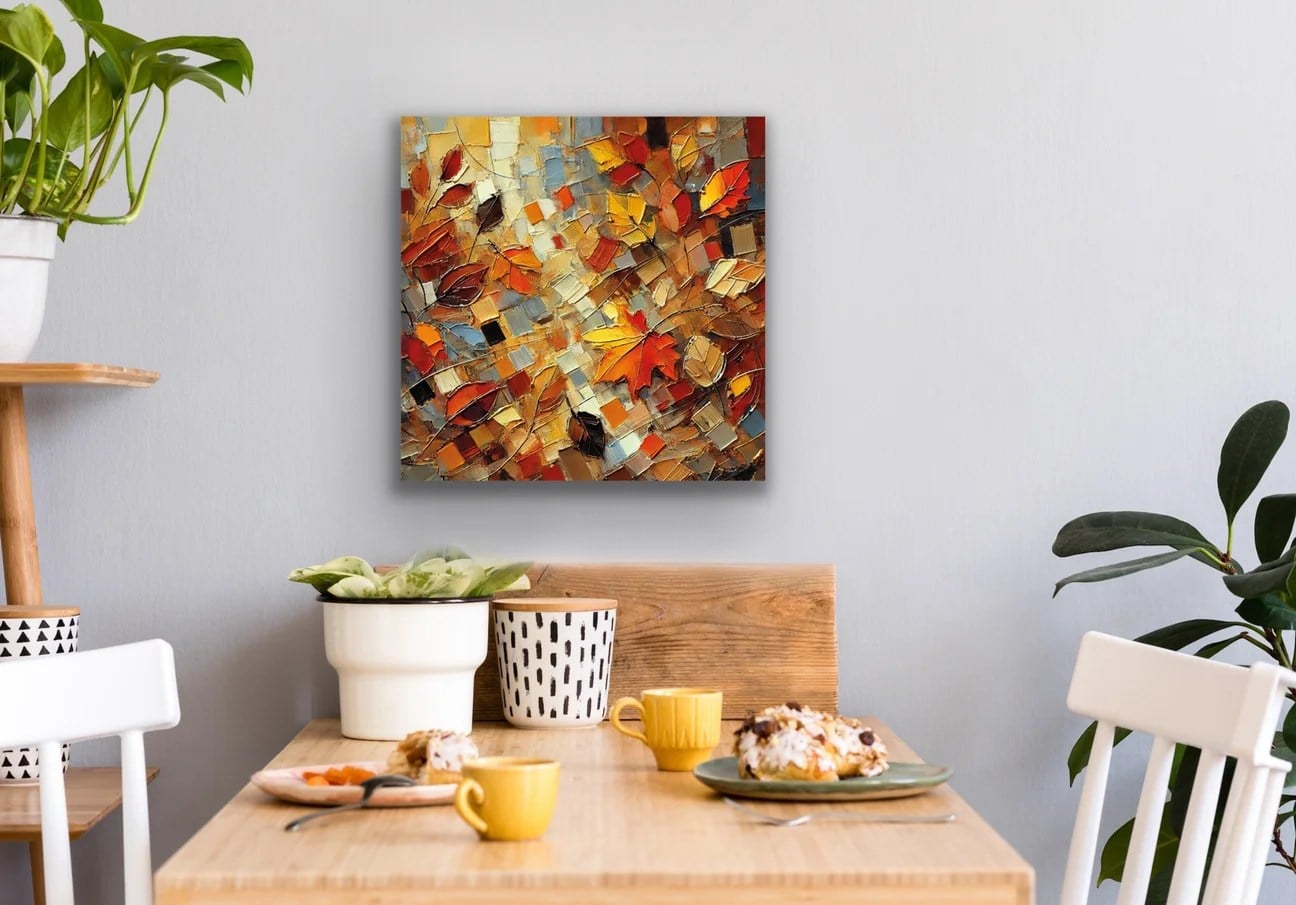 Sonbahar Mevsimi Kanvas Tablo 60x60cm