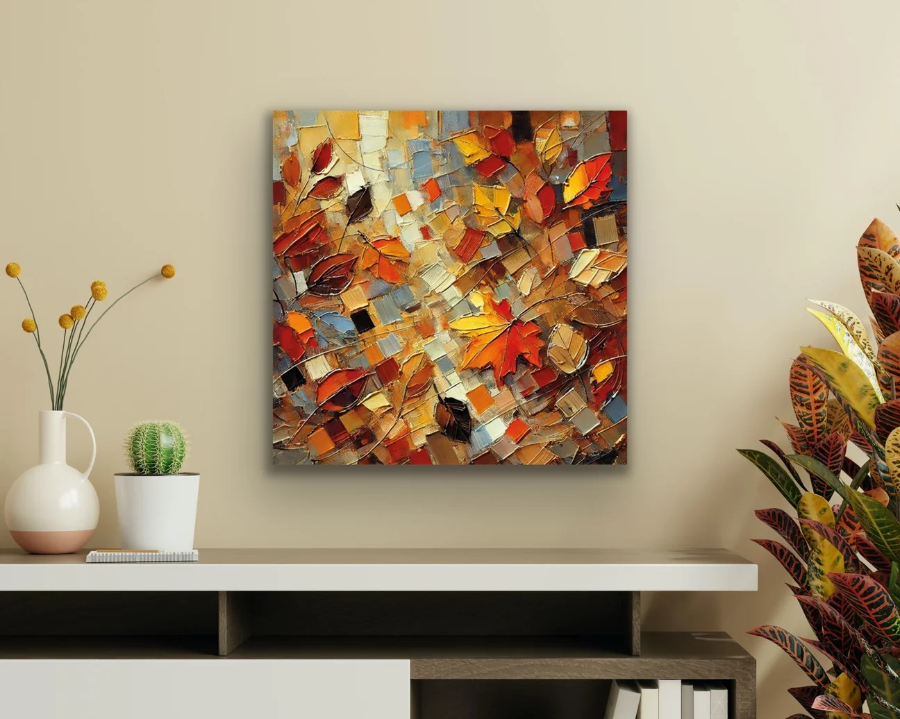 Sonbahar Mevsimi Kanvas Tablo 60x60cm