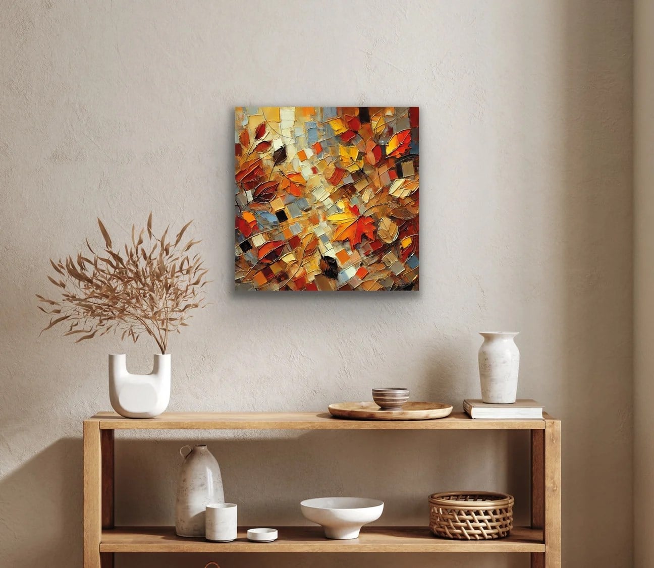 Sonbahar Mevsimi Kanvas Tablo 60x60cm