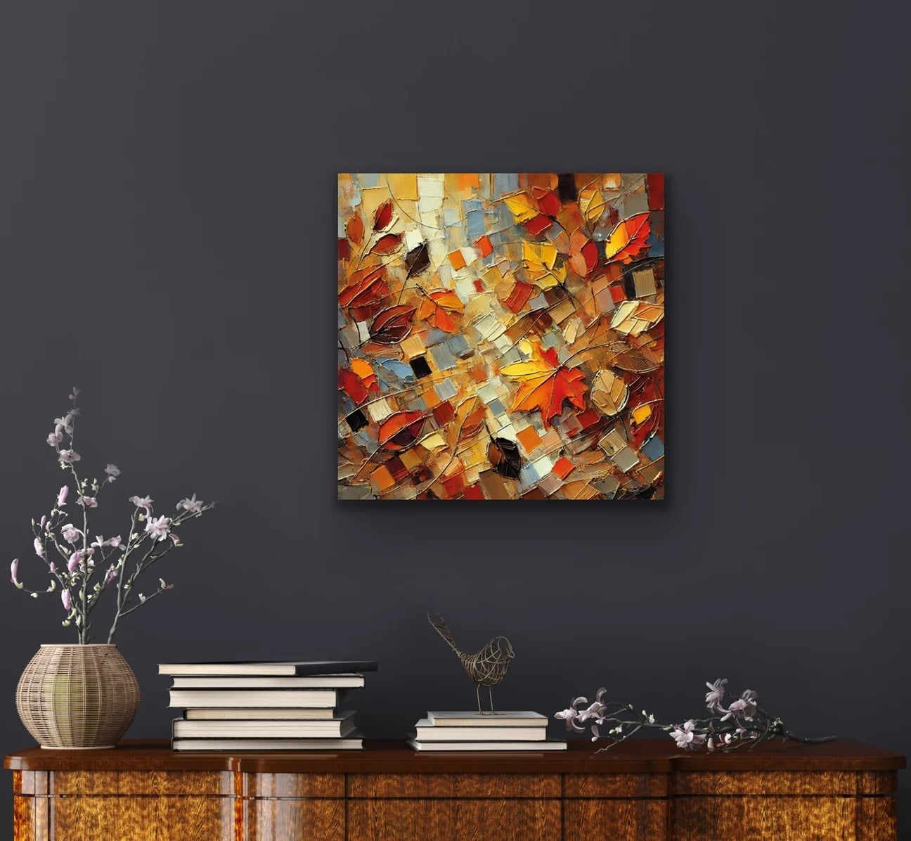 Sonbahar Mevsimi Kanvas Tablo 60x60cm