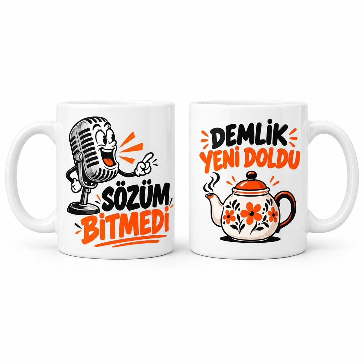 Söz Sırası 2'li Porselen Kupa Seti - MODEL 844