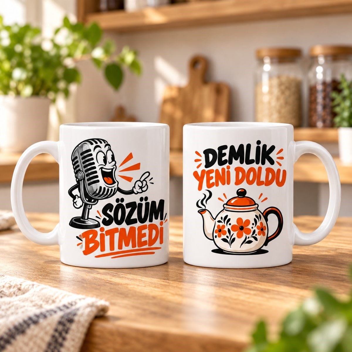 Söz Sırası 2'li Porselen Kupa Seti - MODEL 844