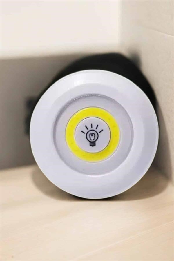 Spot Lamba Led Işık 3'lü Uzaktan Kumandalı Pilli Yapışkanlı Kablosuz Yeni Nesil