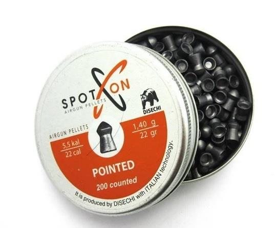 Spoton Pointed 22 Grain 5,5 mm Havalı Saçması 200 Adet