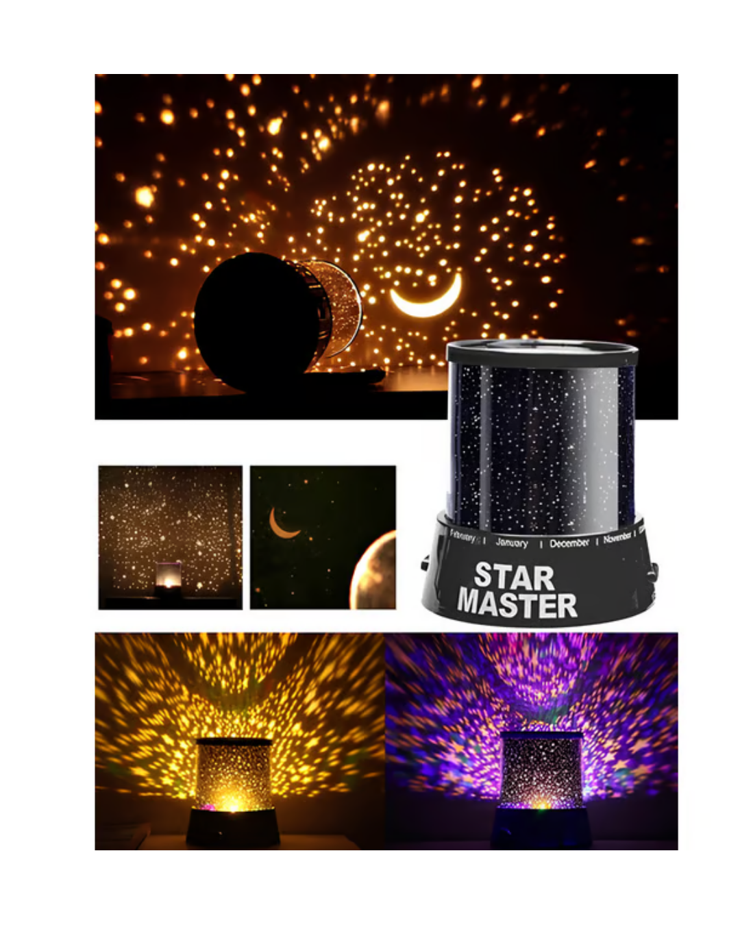 Star Projektör Gece Lambası Tavana Yıldız Yansıtan LED Işık