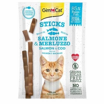 Sticks Alabalıklı ve Somonlu Kedi Ödül Çubukları 20 Gr
