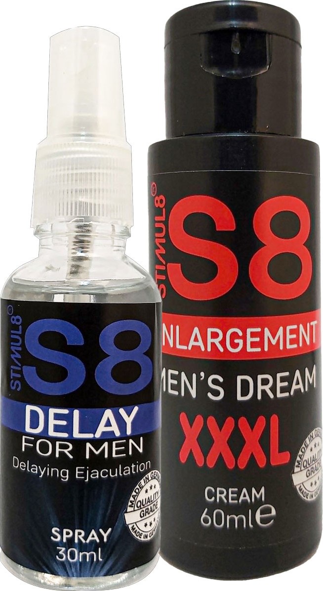 Stımul8 (S8) Erkekıere Özel 30 ml Delaysprey + Özel Xxxlözeı Öıçüıendirme Kremi 60 ml