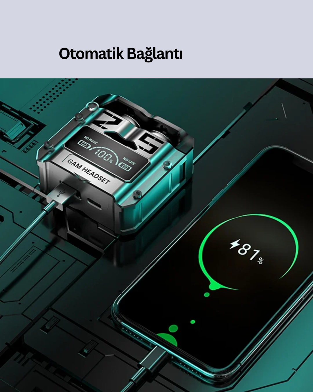 Su Geçirmez Bluetooth Kulak İçi Kablosuz Kulaklık 400mAh Pil