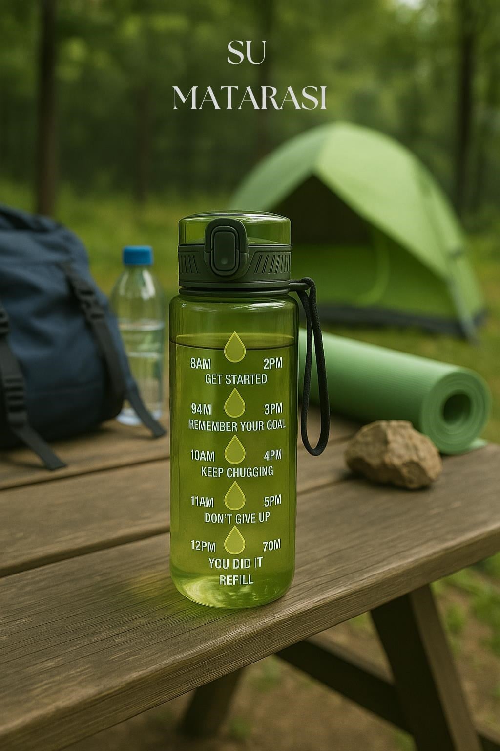 Suluk & Su Şişesi & Sporcu Matara Yeşil 1000 ml