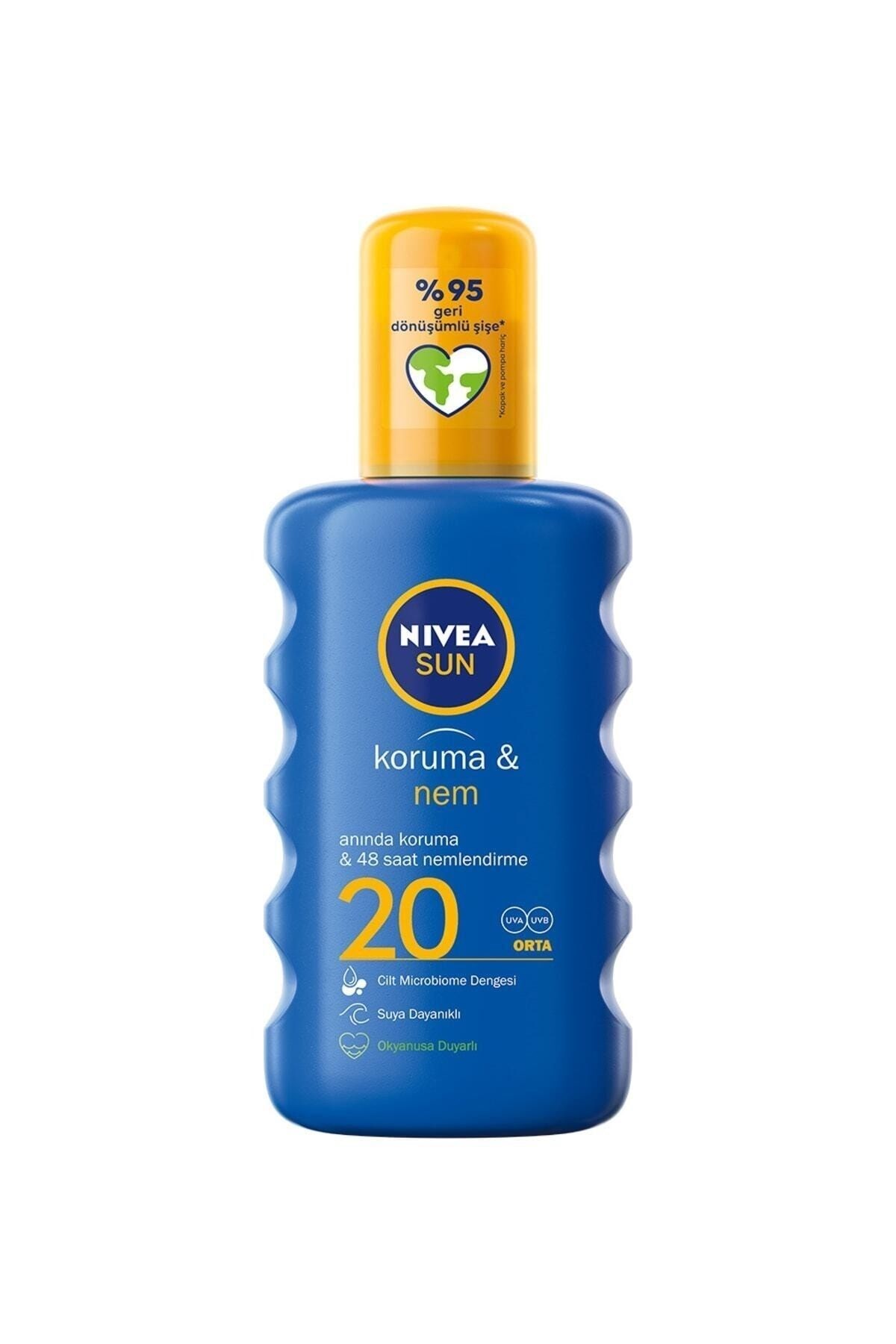 Sun Güneş Koruyucu Krem & GKF+20 Uva+uvb Suya Dayanikli Ve Bronzluk Artirici 200ML