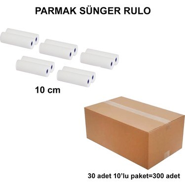 Sünger rulo yedek, 10 cm (10'lu), 300 adet