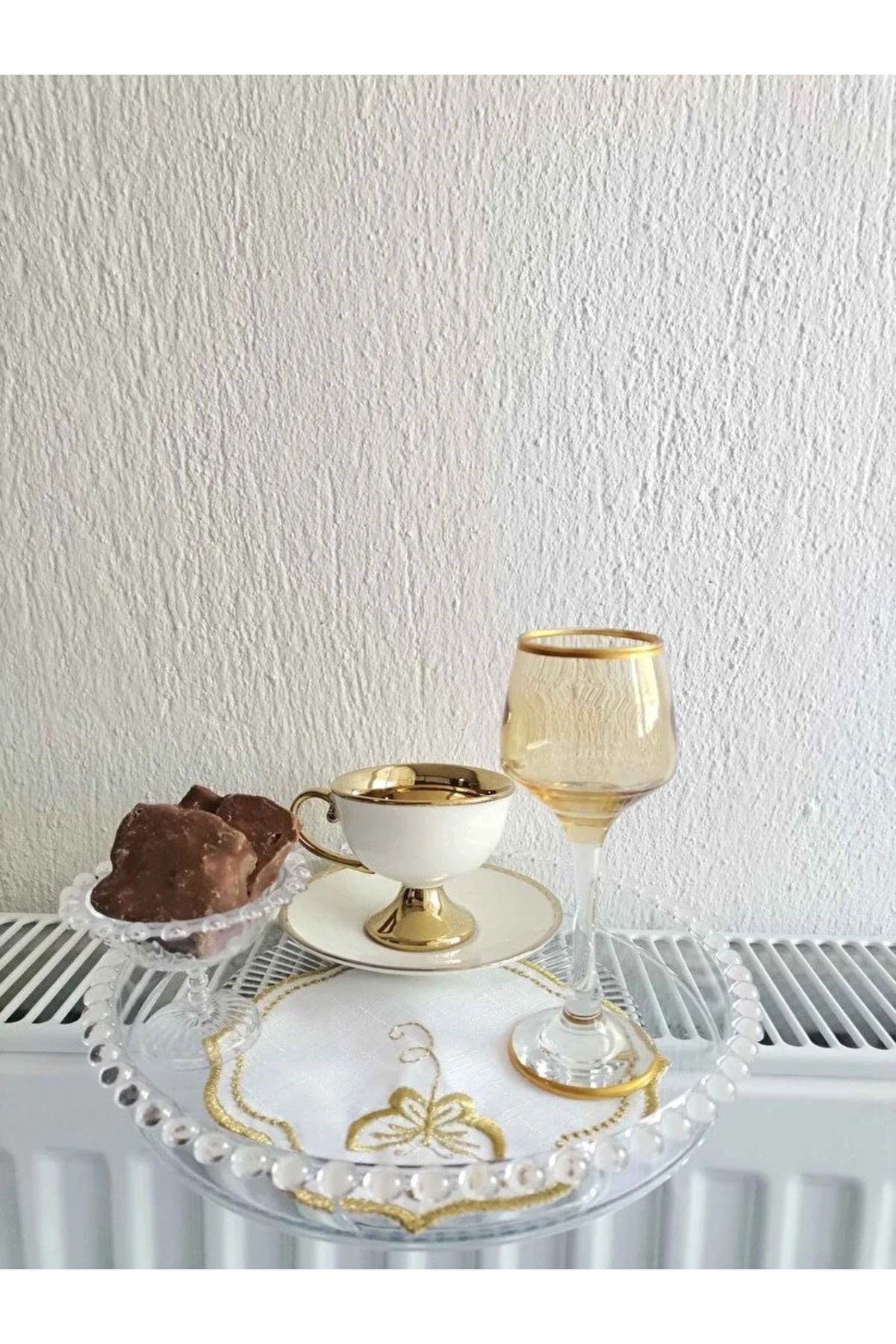 Sunumluk Peçete, Kokteyl Peçetesi, Kahve Yanı Sunumluk, Bardak Altlığı 6 Adet Sunum Peçetesi