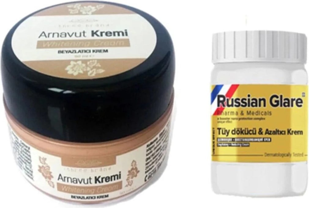 Süper 50 ml Arnavut  Kremi 1 Ad + Russıan Glare Tüy Dökücü Azaltıcı Merhem 50ML 1 Ad