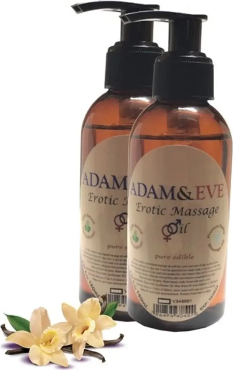 Süper Adam & Eve Vanılla Massage Oil 2 Adet Vanilya Aromalı Vücut Masaj Yağı