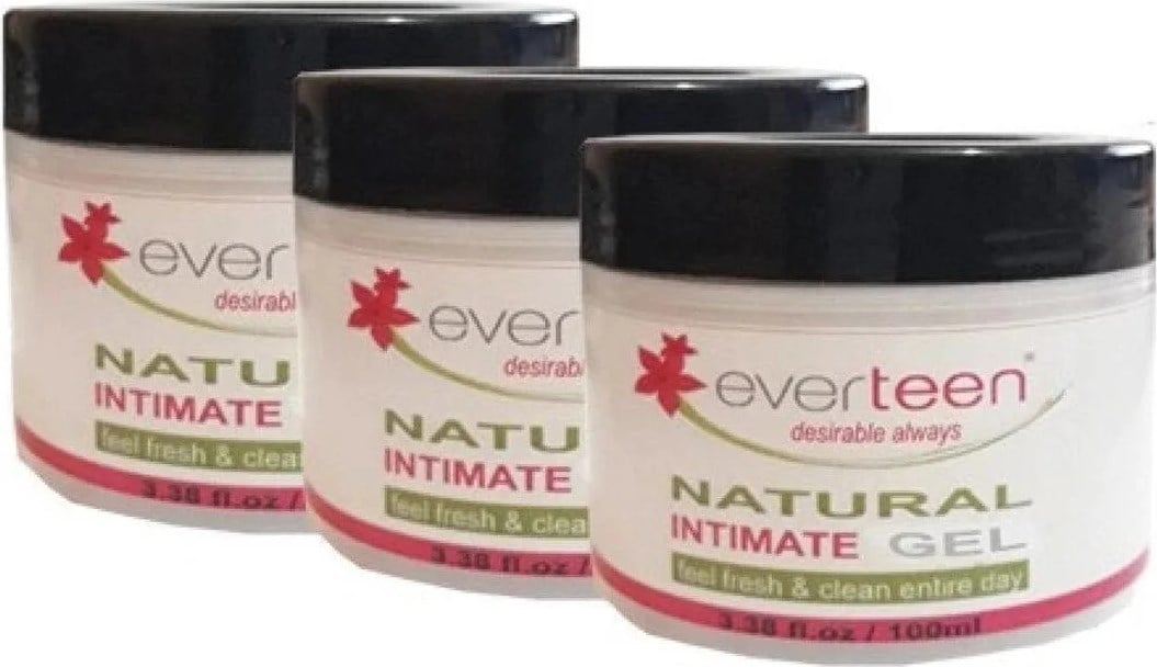 Süper Everteen Natural Intimate Gel Bayanlara Özel Genital Bölge Temizleme Jeli 100 Ml.- 3 Adet