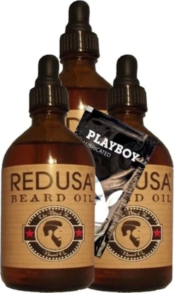 Süper Redusa Sakal Bakım Yağı Beard Oil 3 Adet 100 ml + Yanında Jel