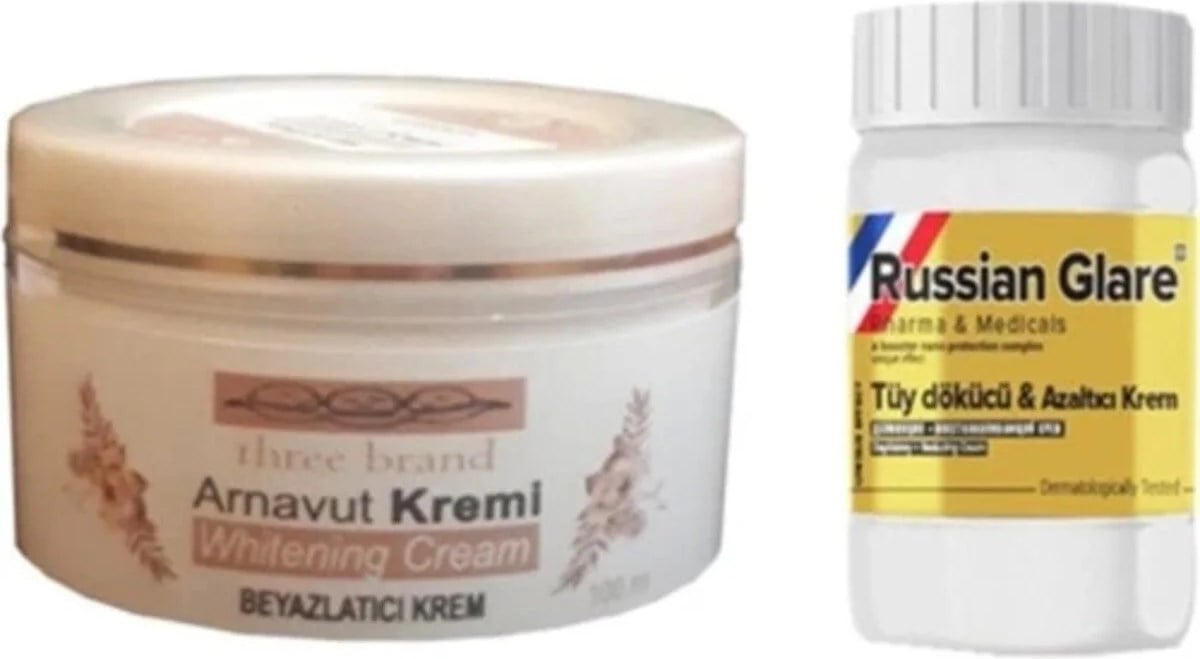 Süper Three Brand 100 ml Arnavut  Kremi 1 Ad + Russıan Glare Tüy Dökücü Merhem 50ML 1 Ad